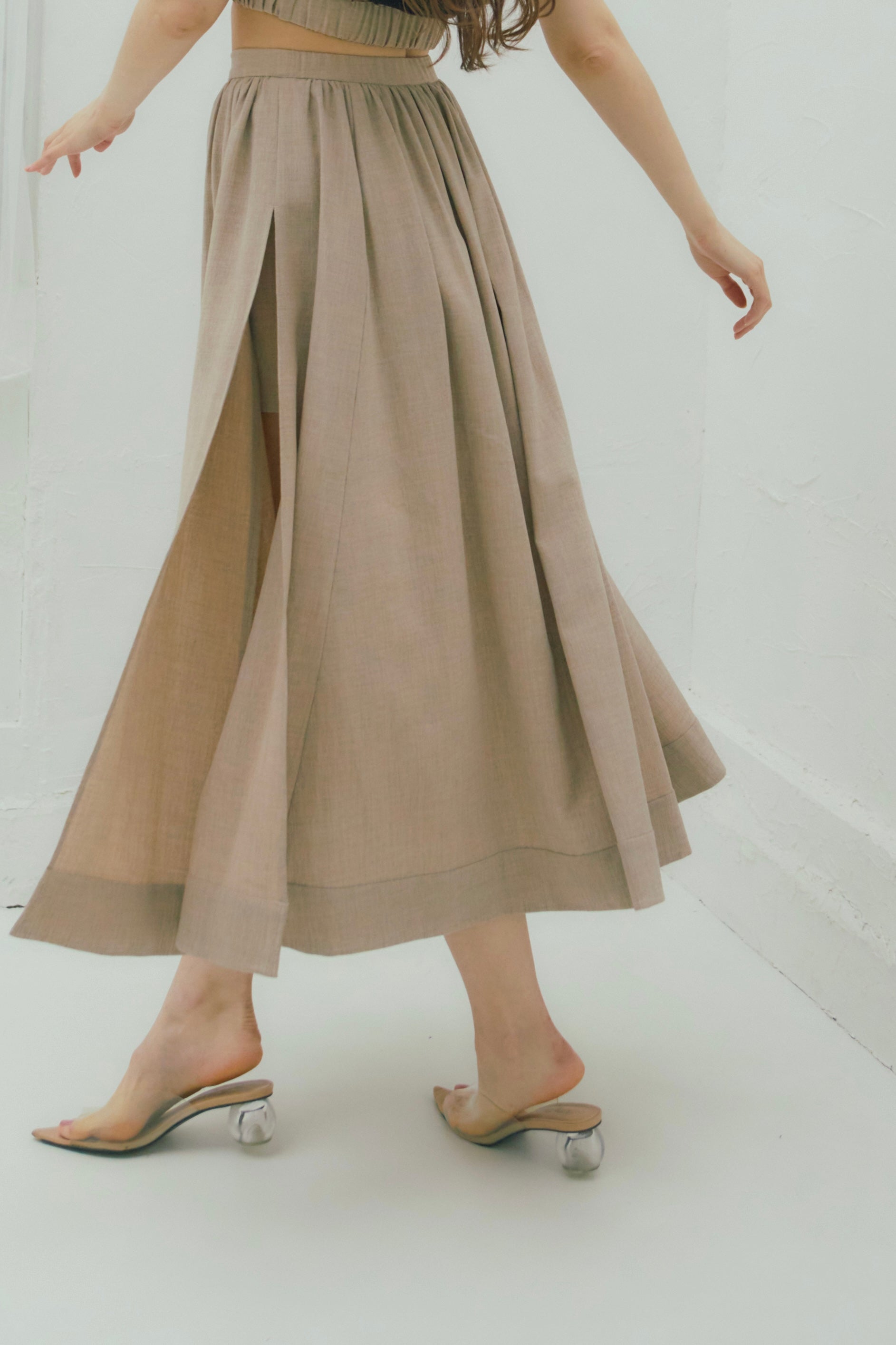【Made in Japan】Wrinkleless Flare Skirt