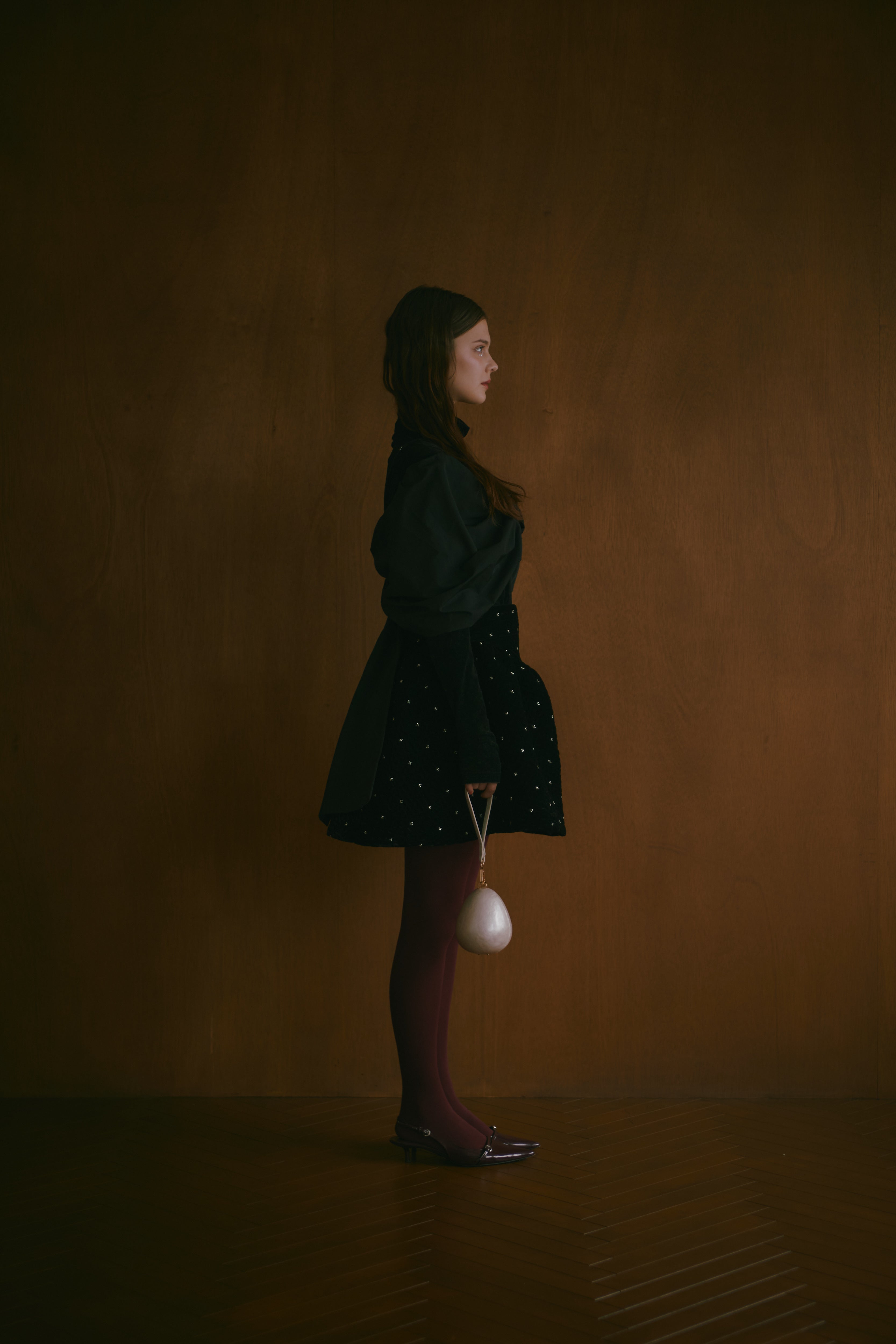 VELVET BEADS SKIRT