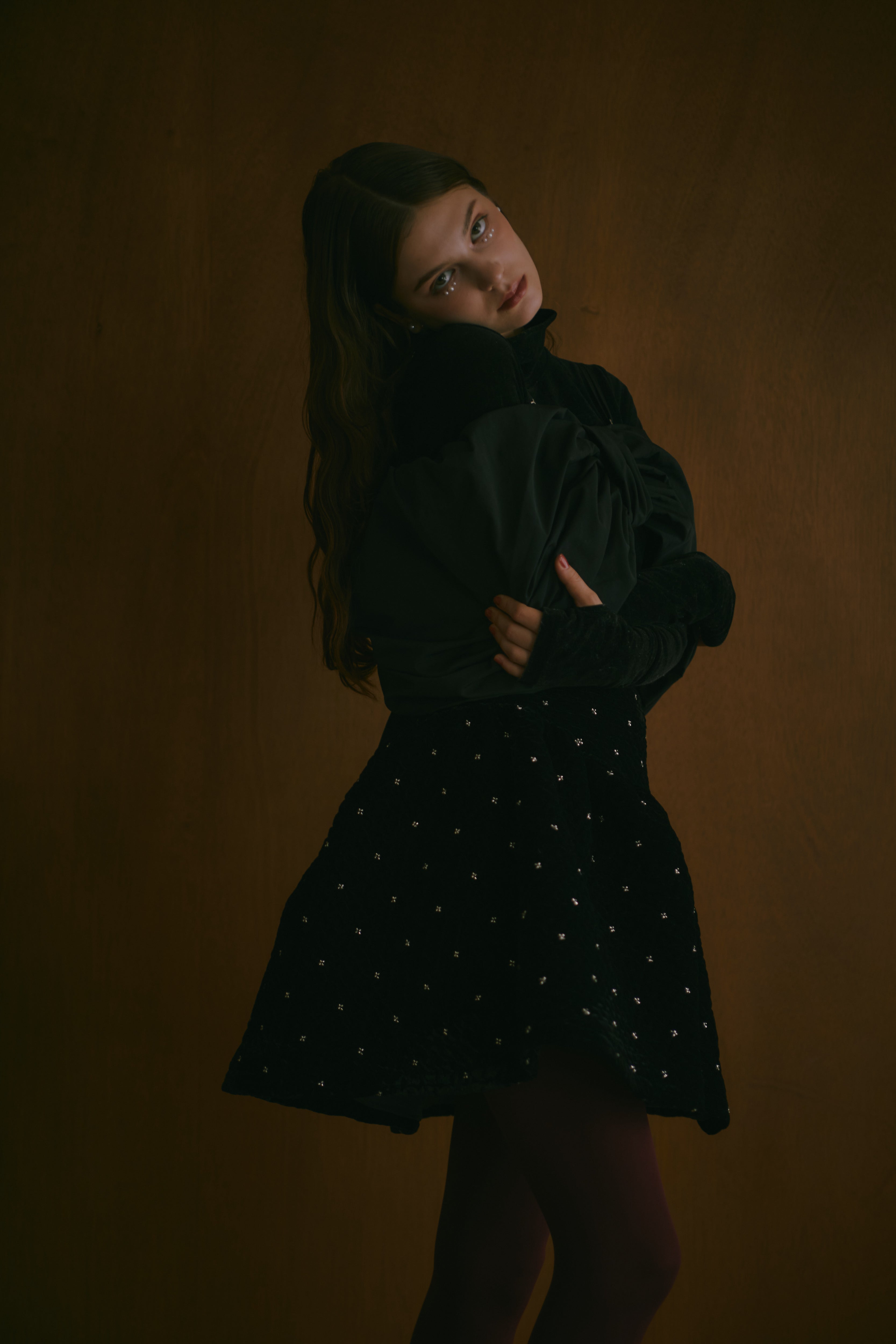 VELVET BEADS SKIRT