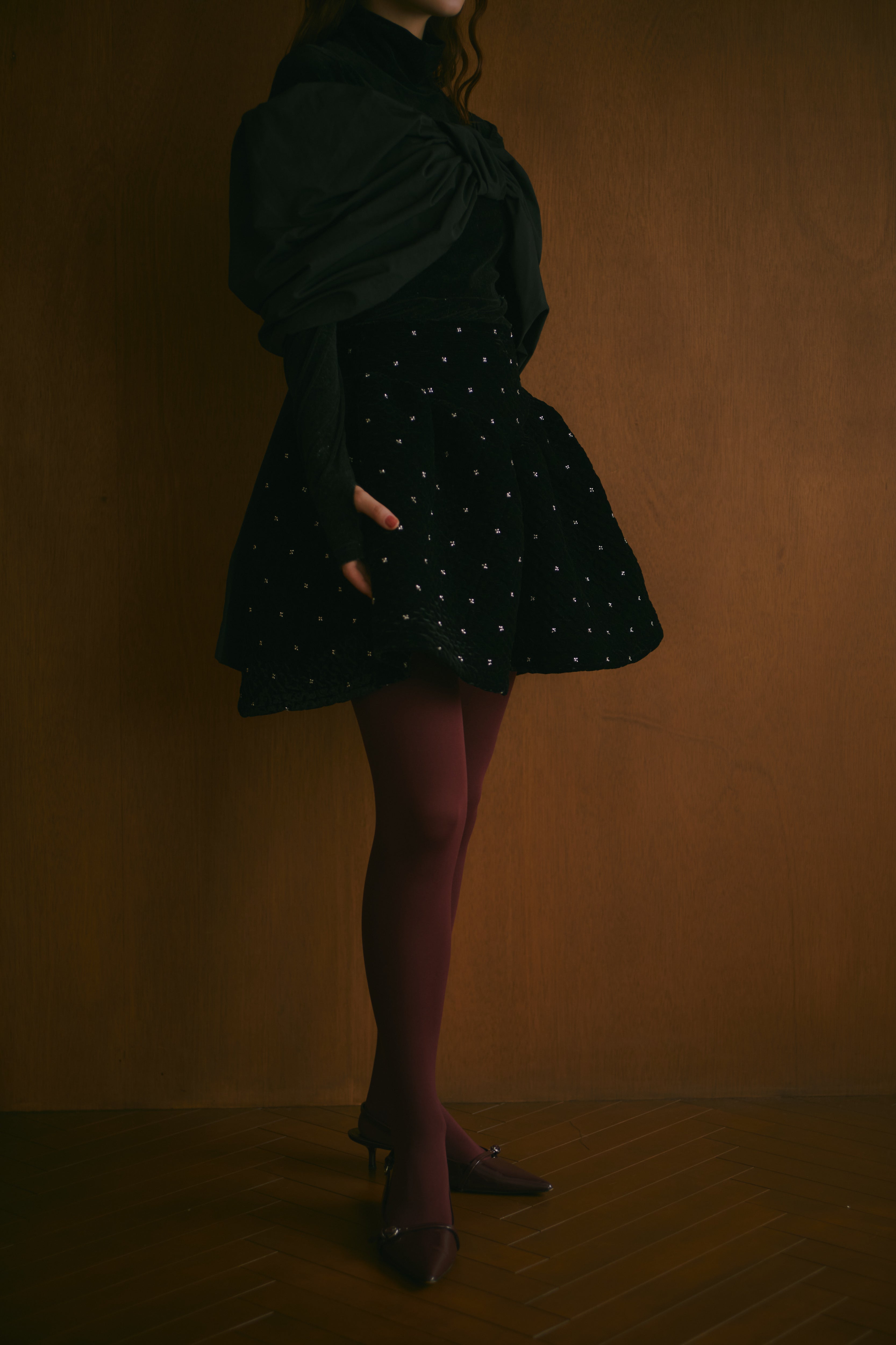 VELVET BEADS SKIRT