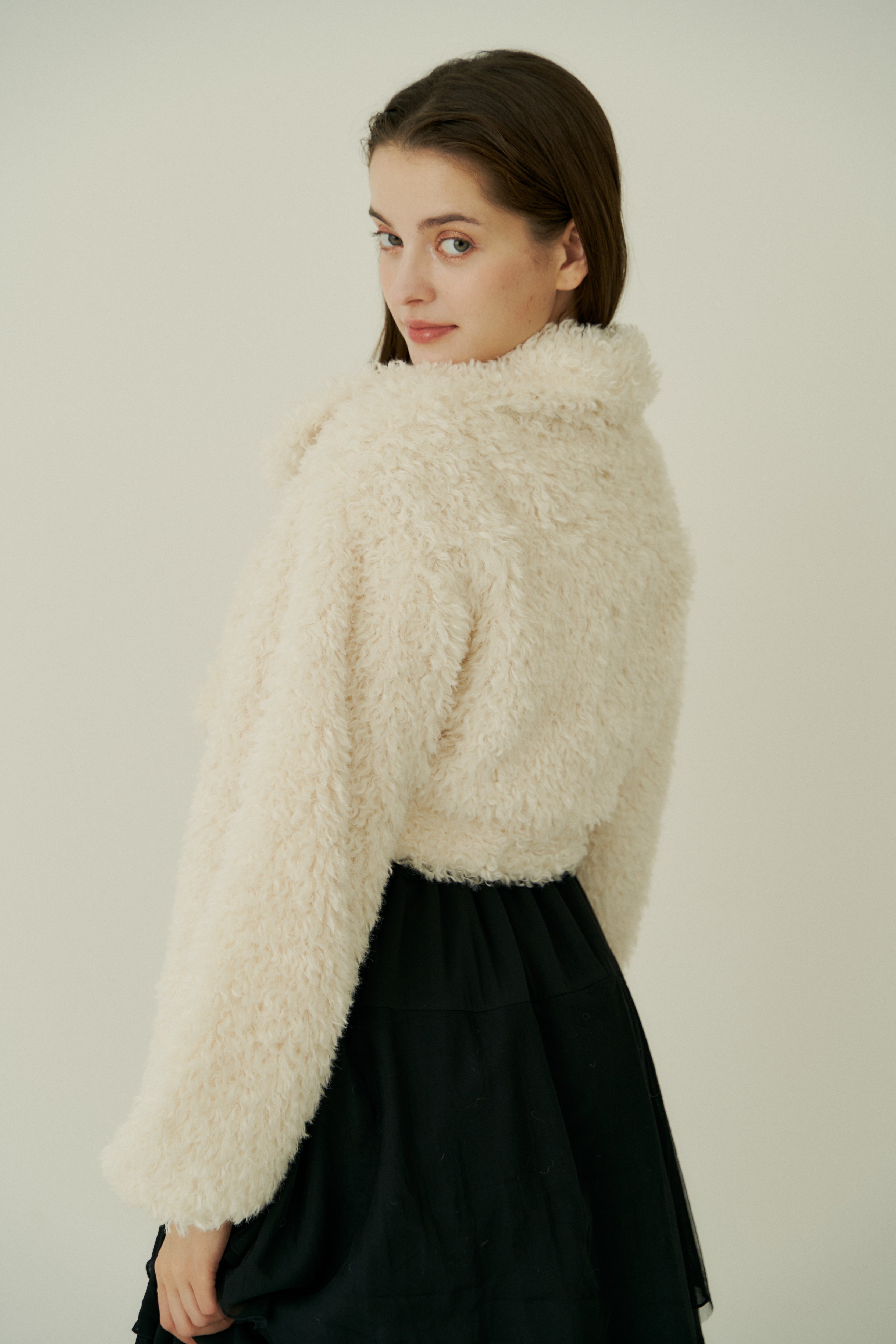 Rider's fur short jacket coat