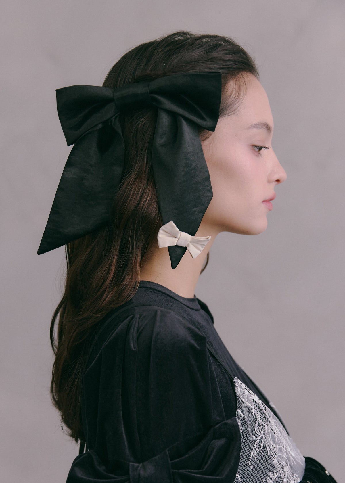 UPCYCLE RIBBON BARRETTE | BK