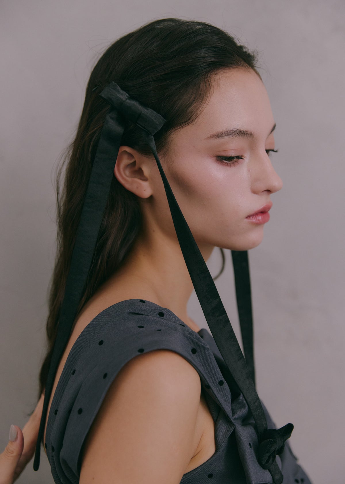 2 piece RIBBON BARRETTE | BK