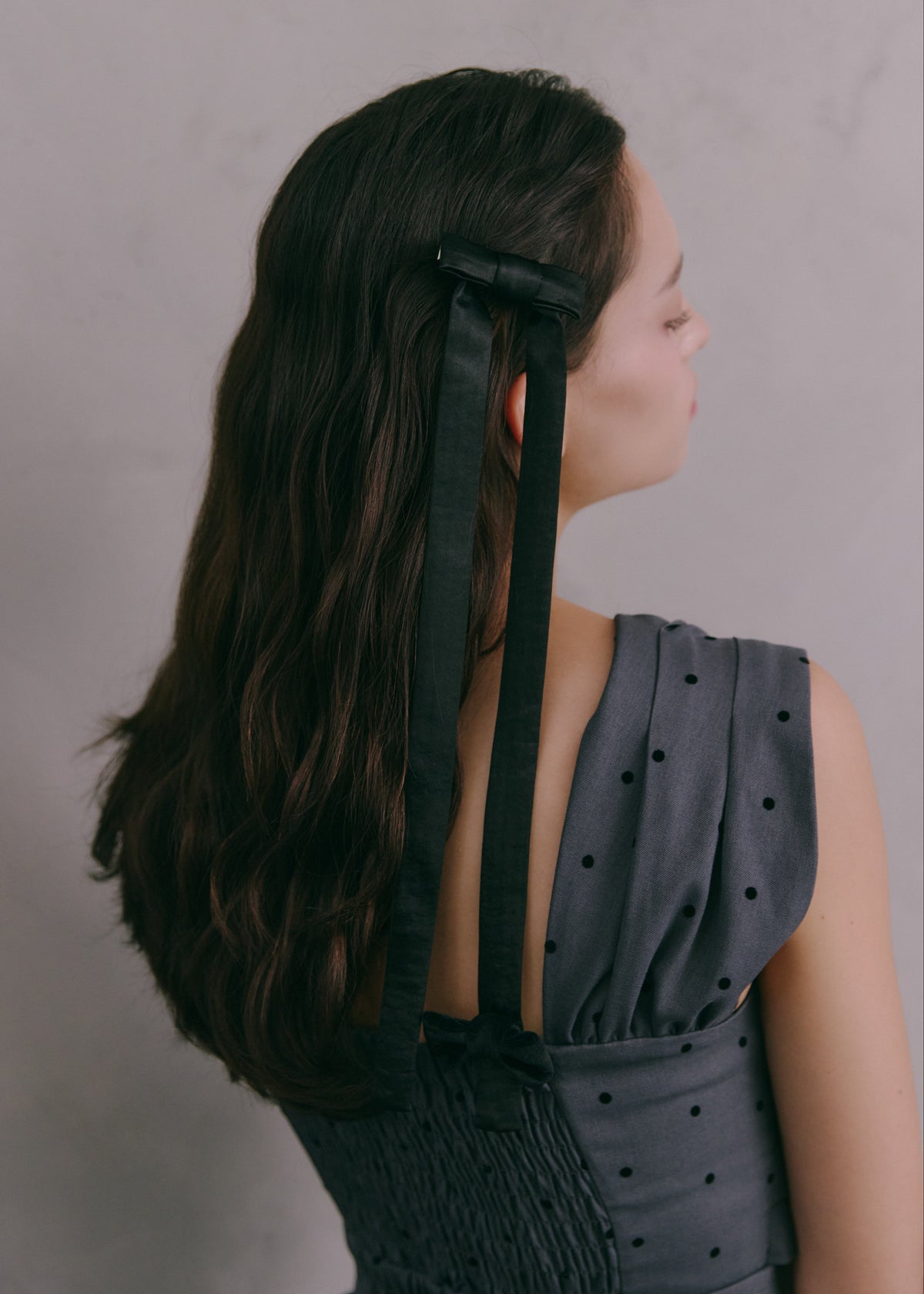 2 piece RIBBON BARRETTE | BK