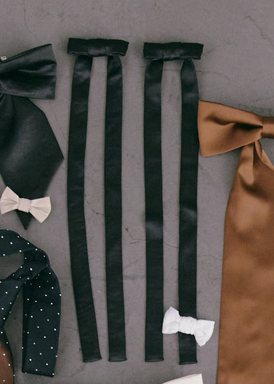2 piece RIBBON BARRETTE | BK