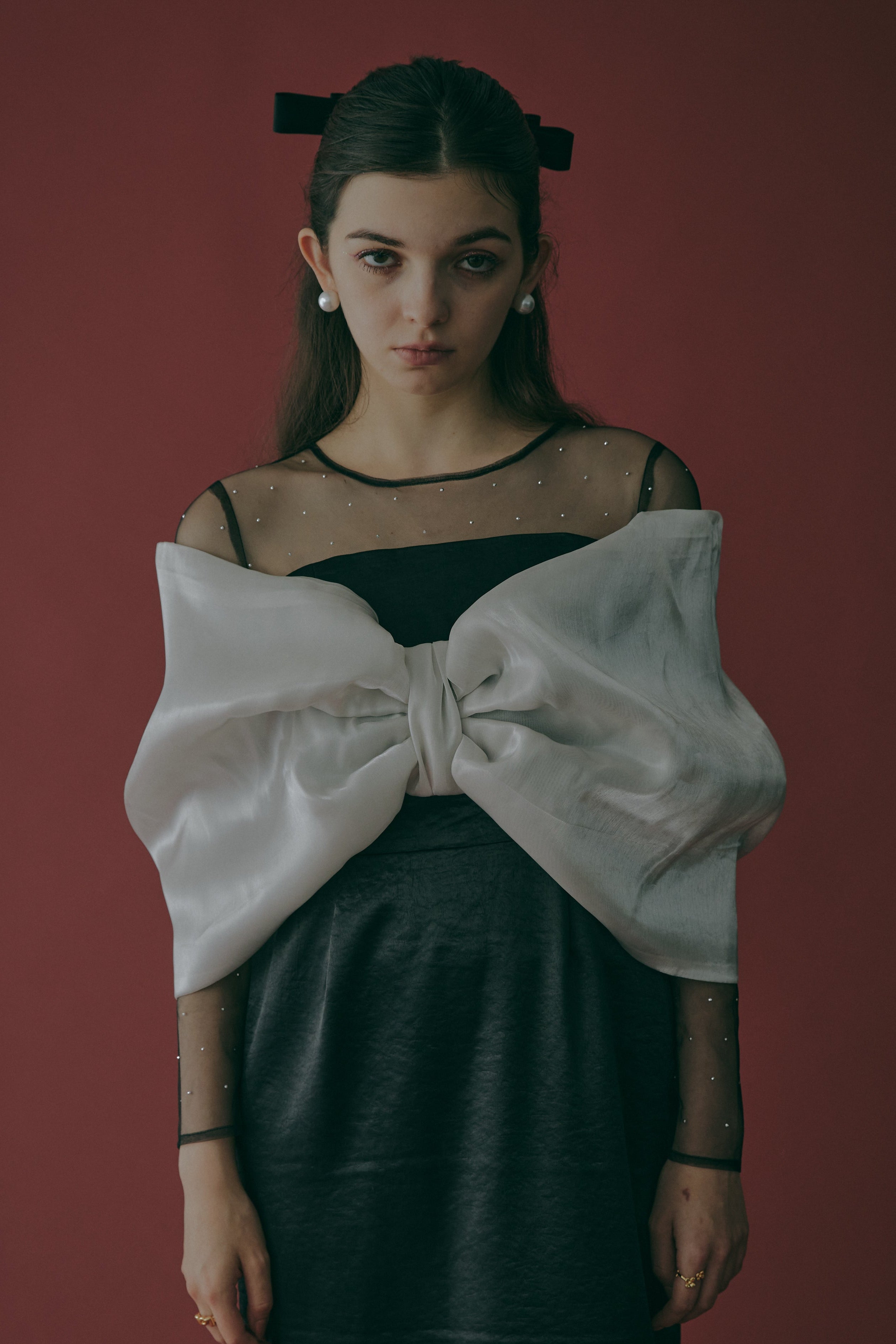 エクミール ecmile ribbon tigth dress ribbon tight dress