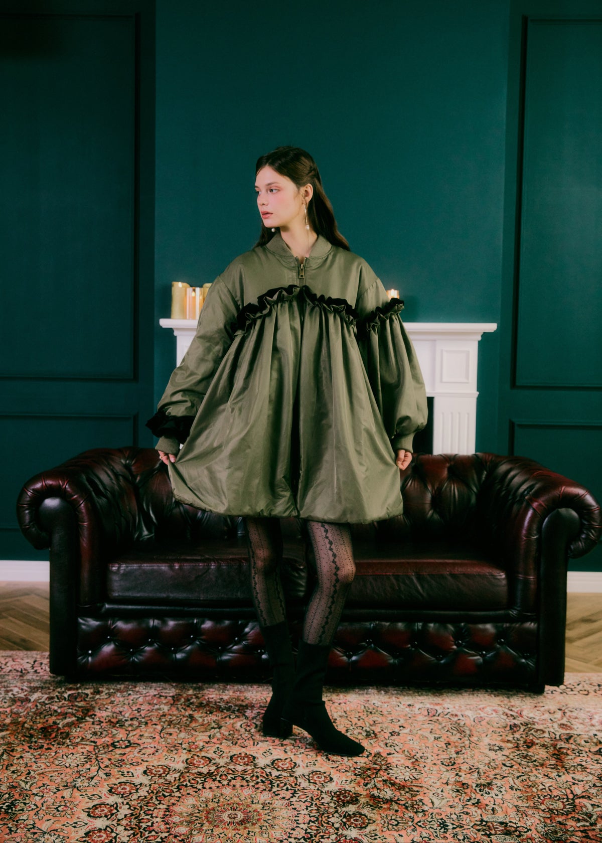 A LINE MIDDLE COAT