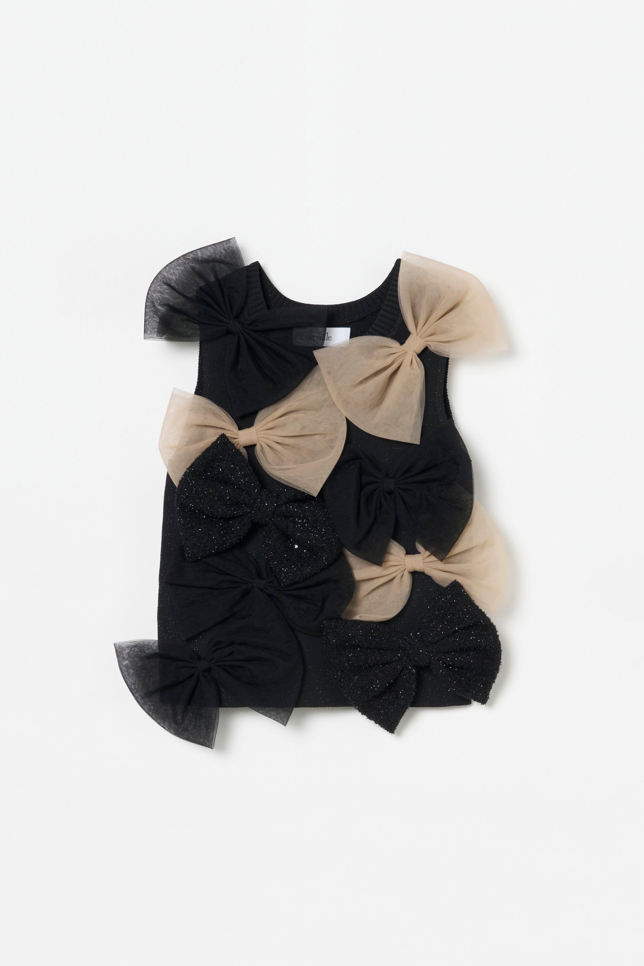 ecmile RIBBON RIBBON TOP ブラック RIBBON RIBBON TOP