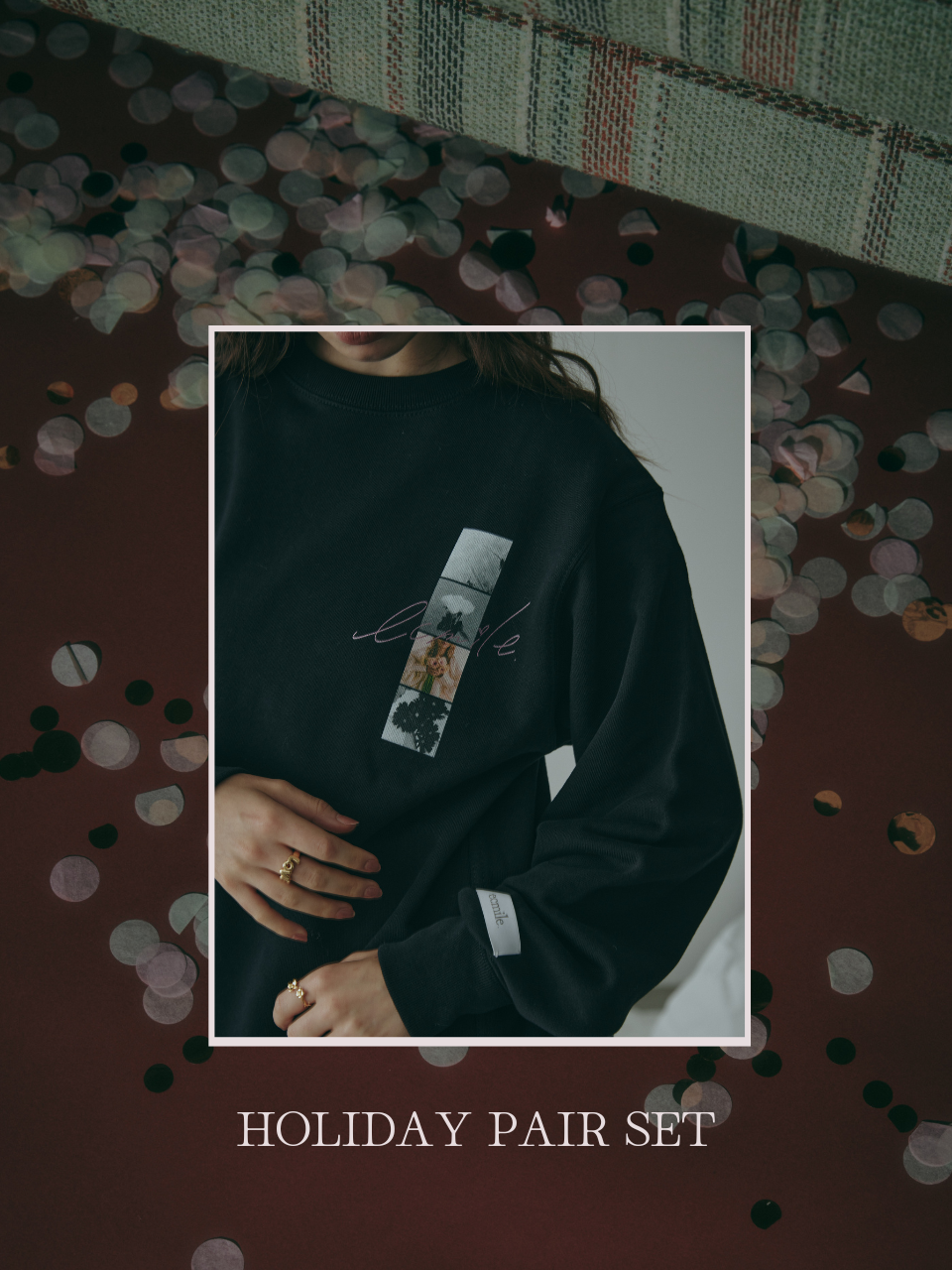 【HOLIDAY PAIR SET】ecmile. ANNIVERSARY SWEAT