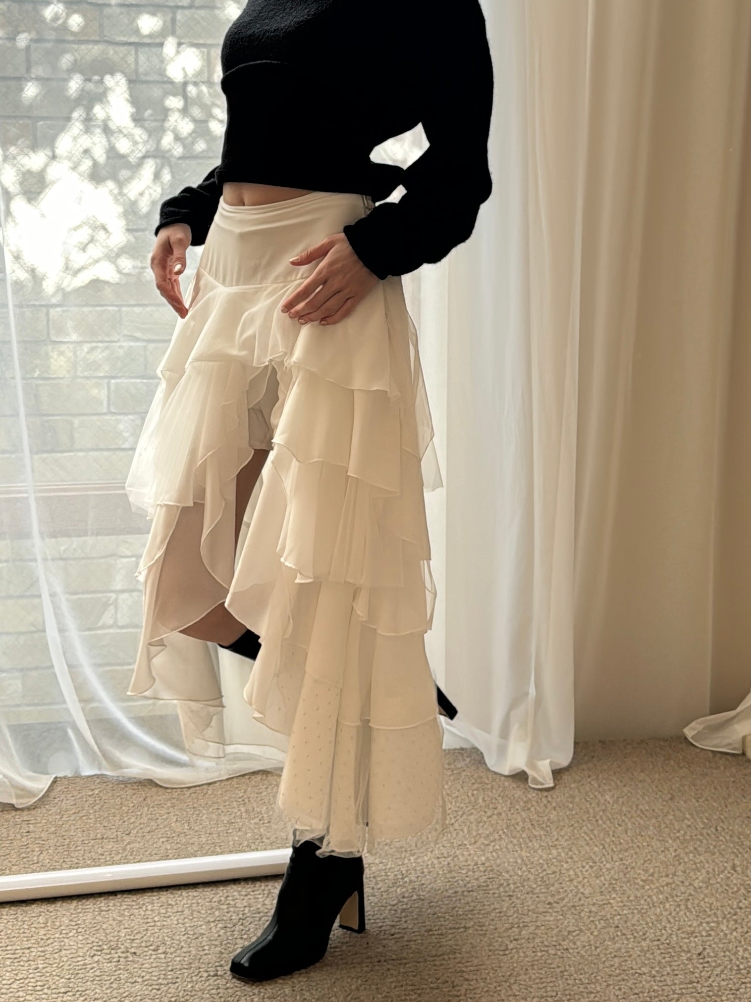 random layered  tiered skirt