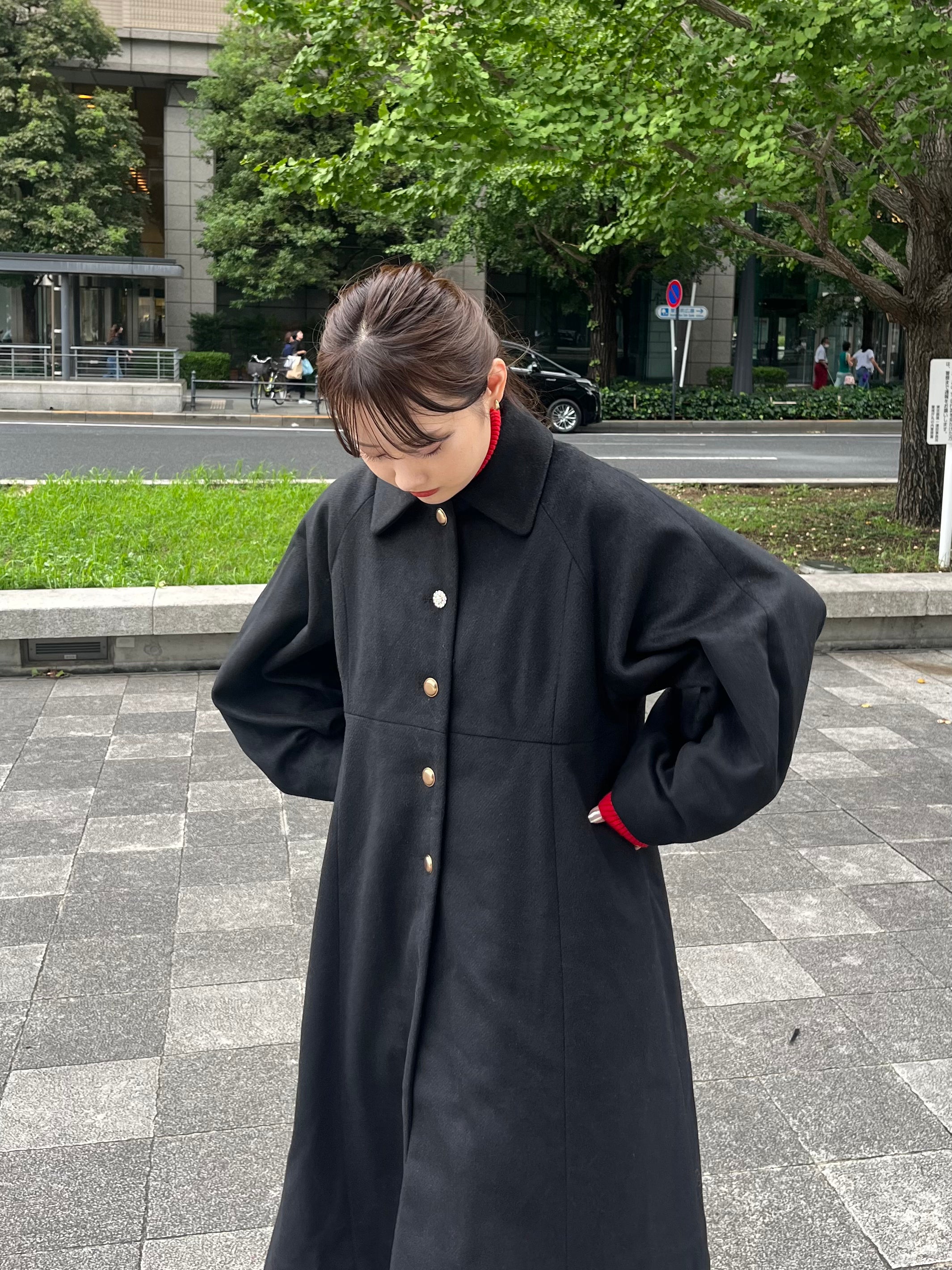 bijou button long coat | ecmile.