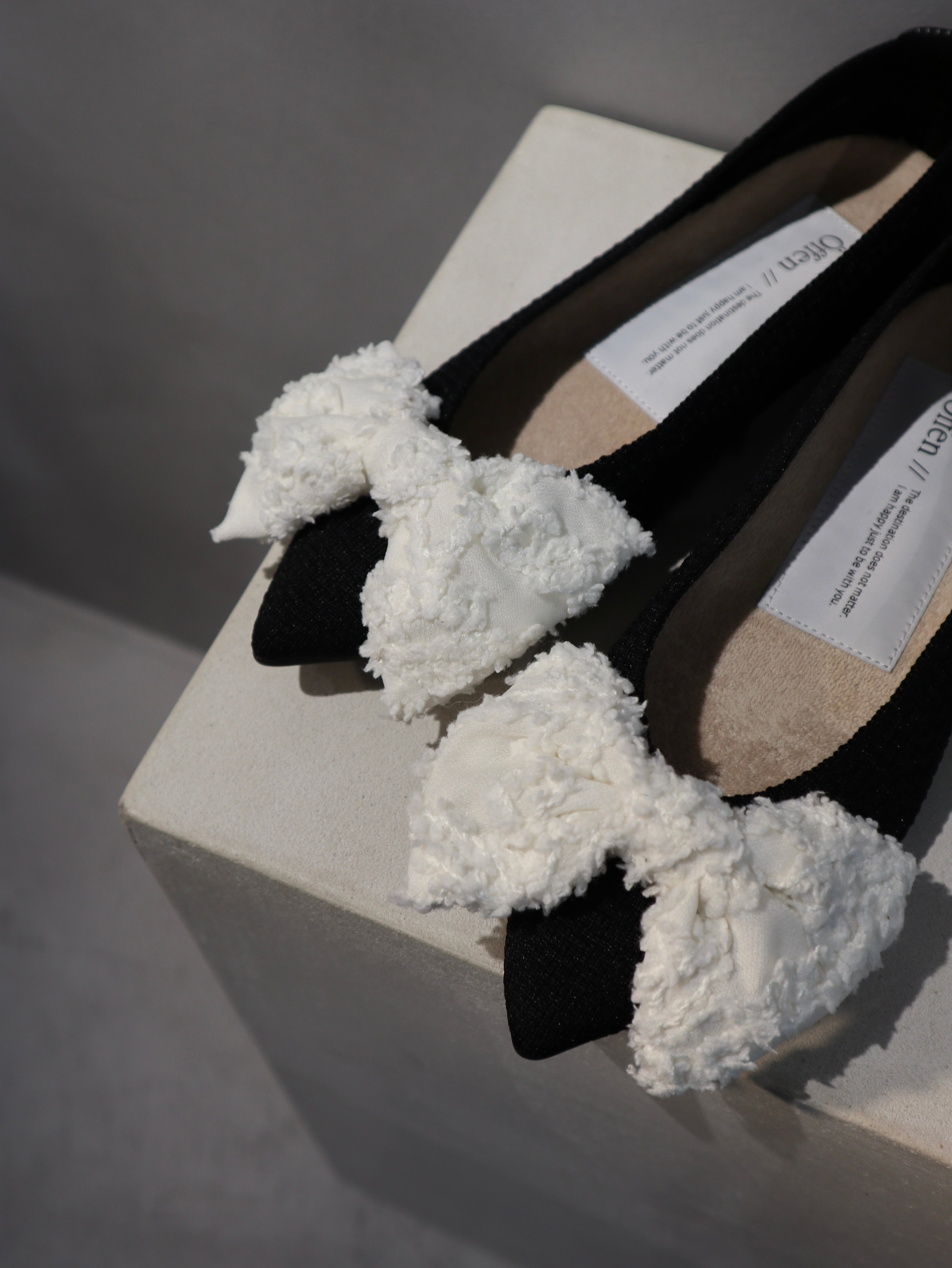 ecmile. × Öffen】upcycle ribbon-pointed