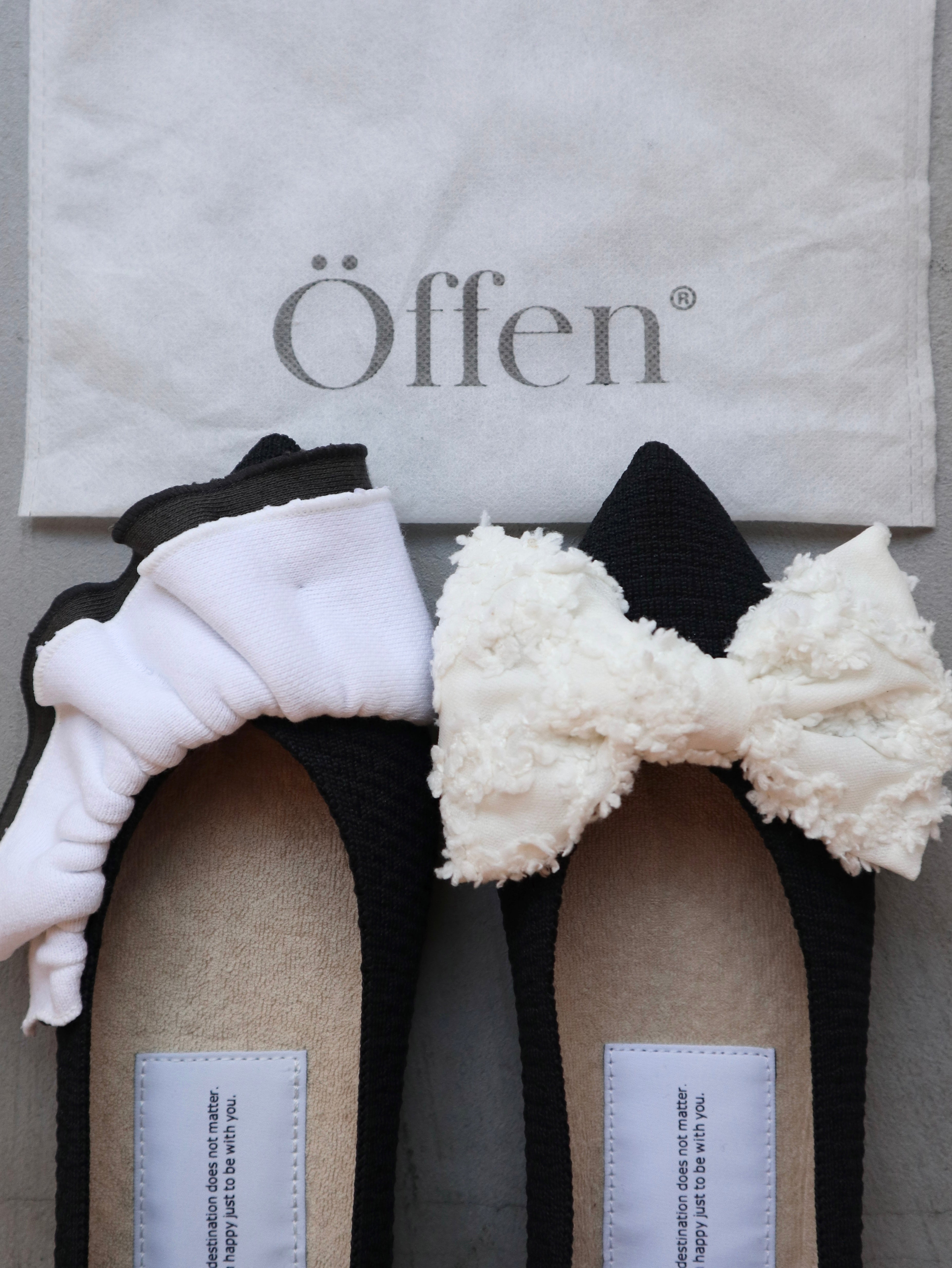 ecmile. × Öffen】upcycle ribbon-pointed