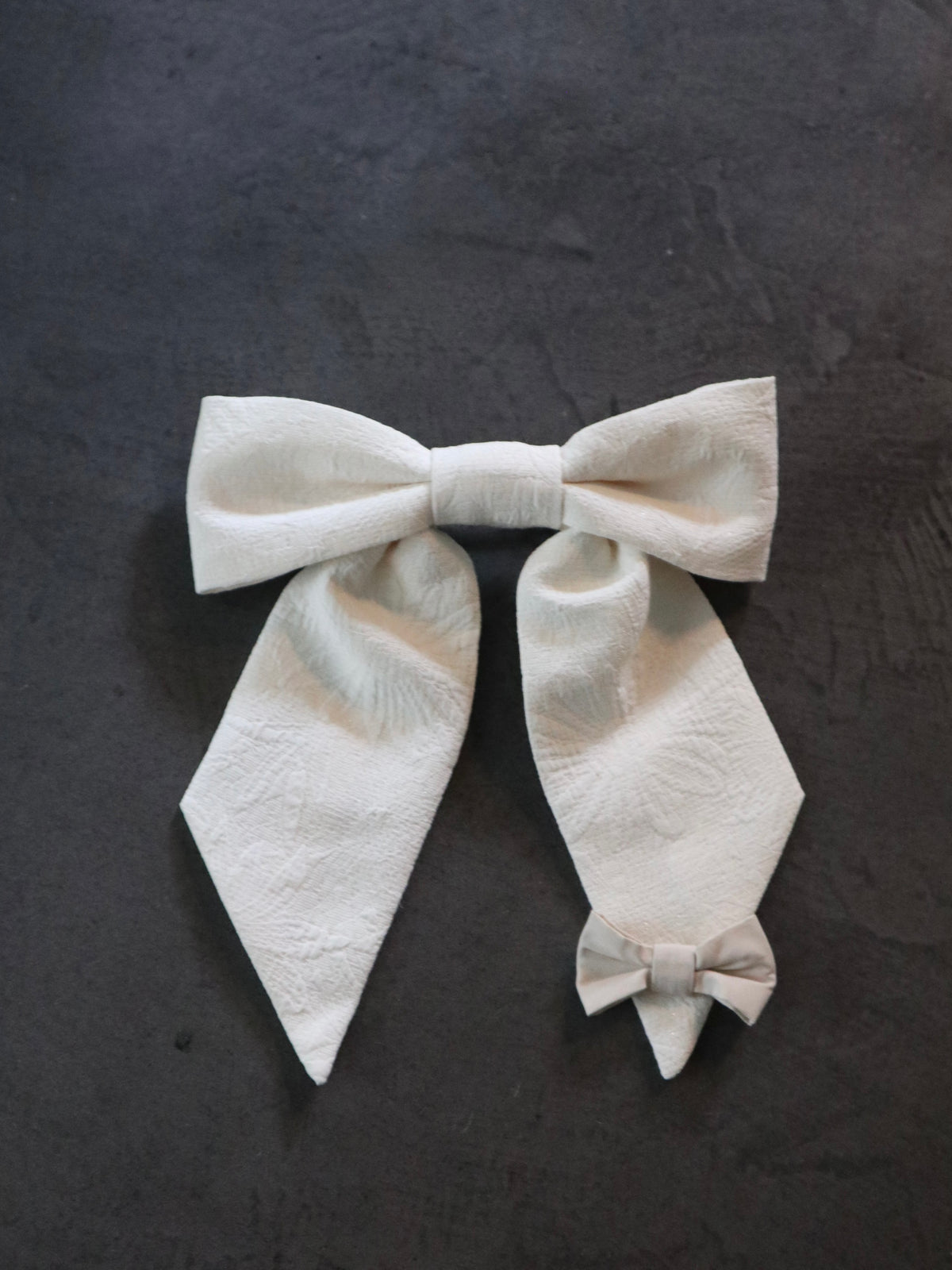 UPCYCLE RIBBON BARRETTE | IVORY