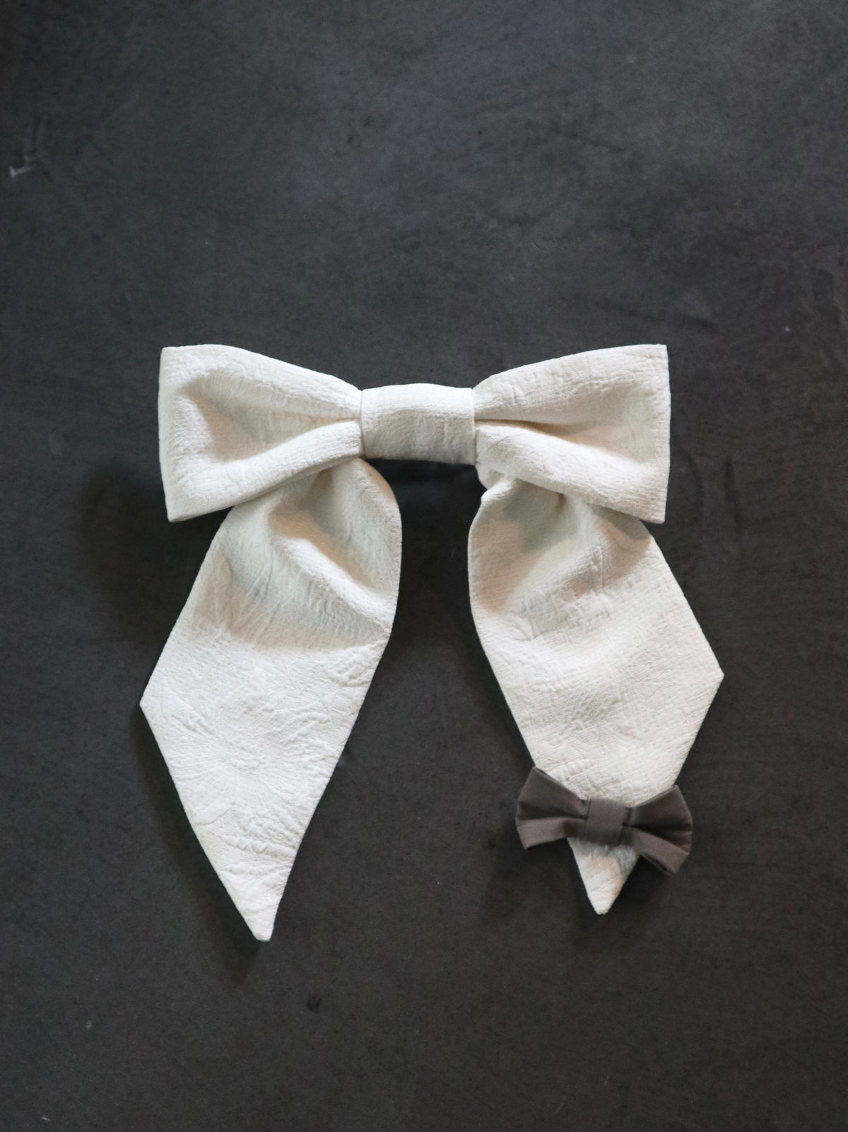 UPCYCLE RIBBON BARRETTE | IVORY