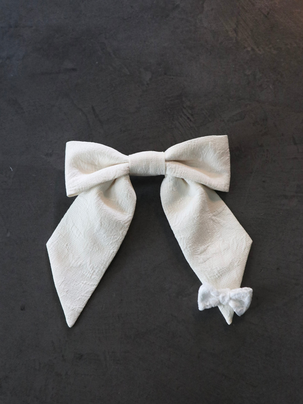 UPCYCLE RIBBON BARRETTE | IVORY