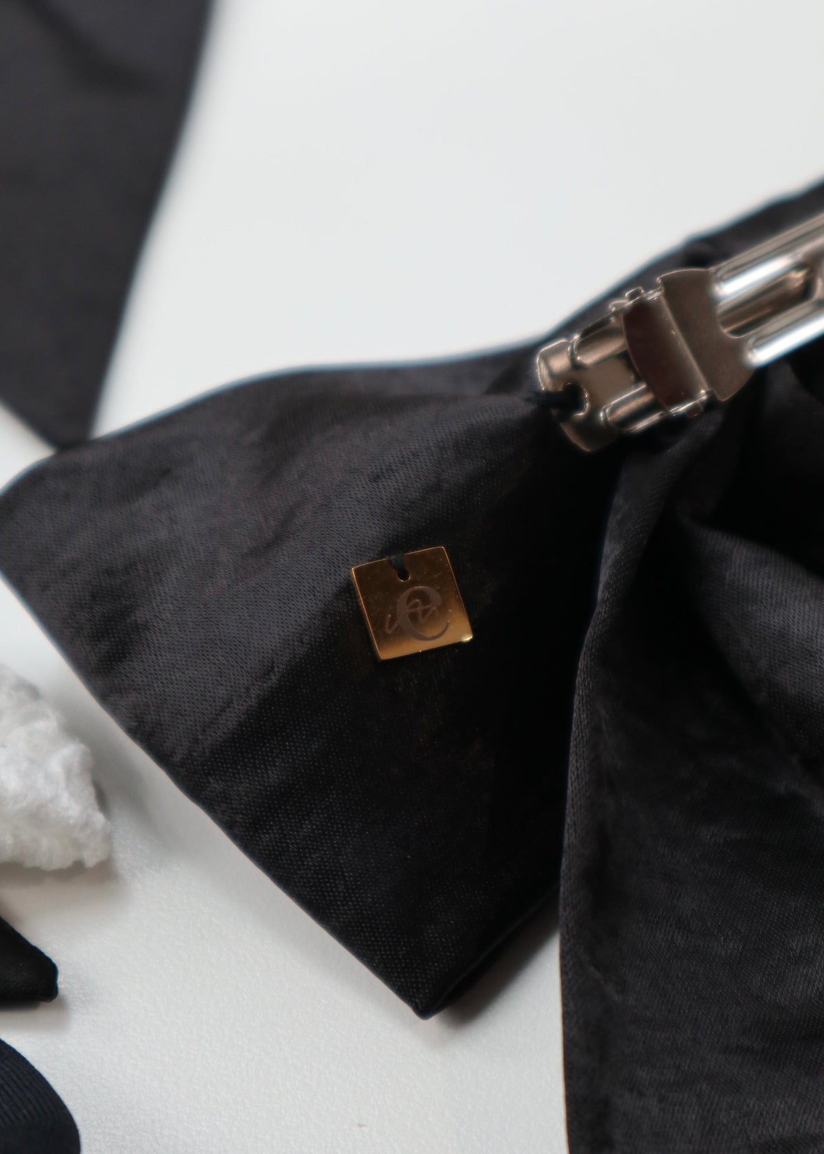 UPCYCLE RIBBON BARRETTE LONG | GRY