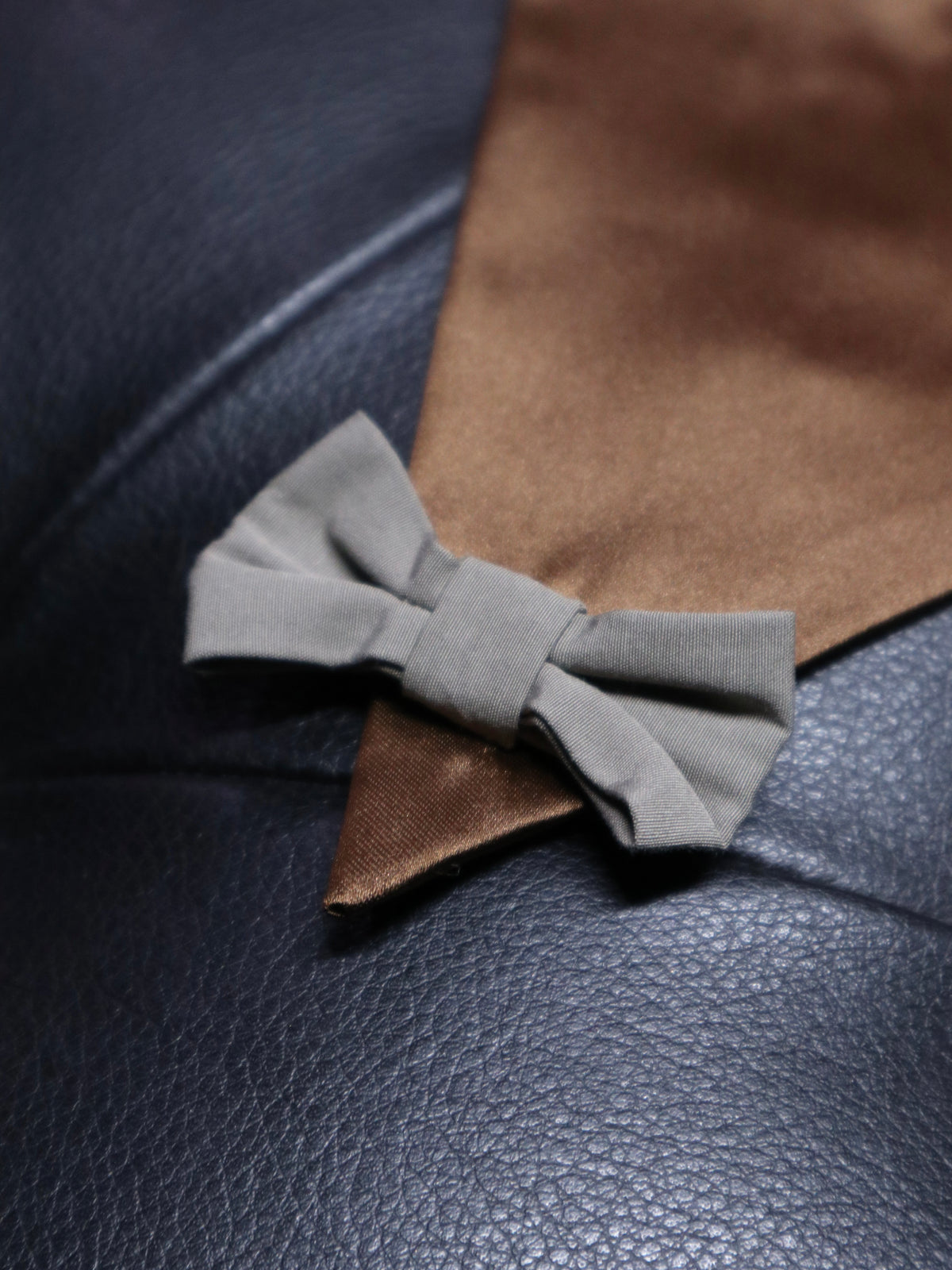 UPCYCLE RIBBON BARRETTE LONG | BRN