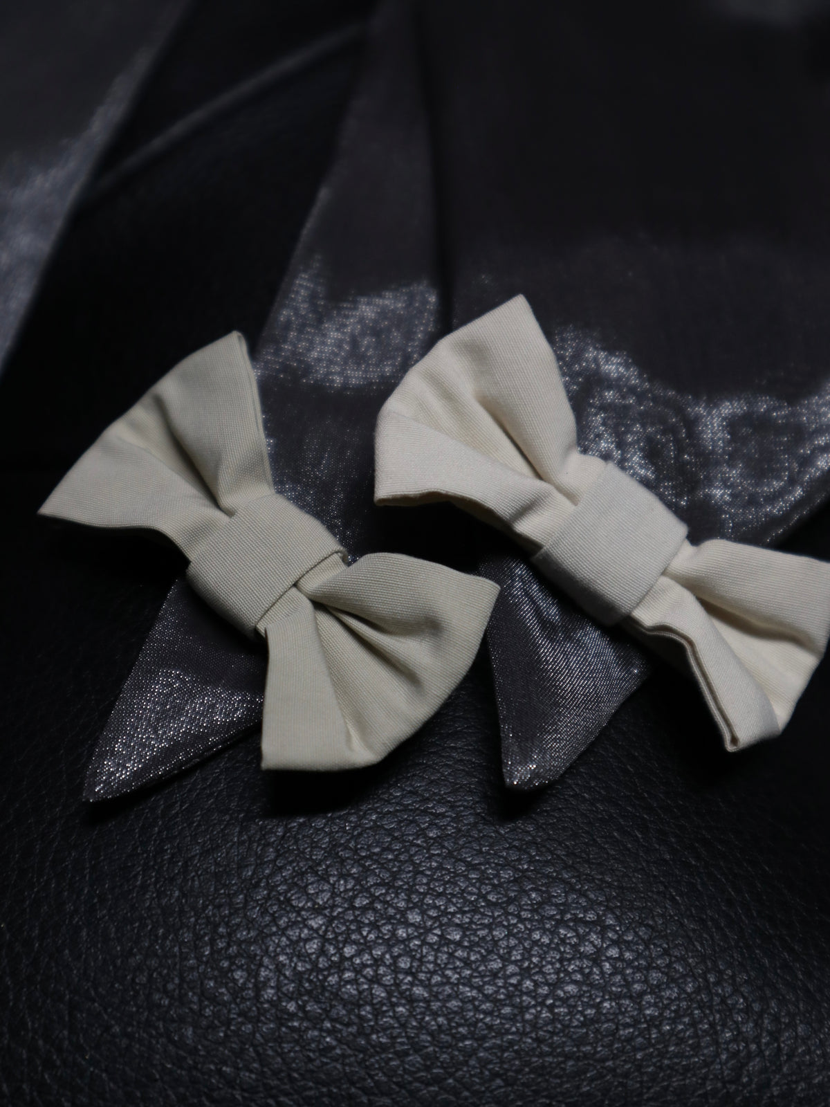 UPCYCLE RIBBON BARRETTE LONG | GRY
