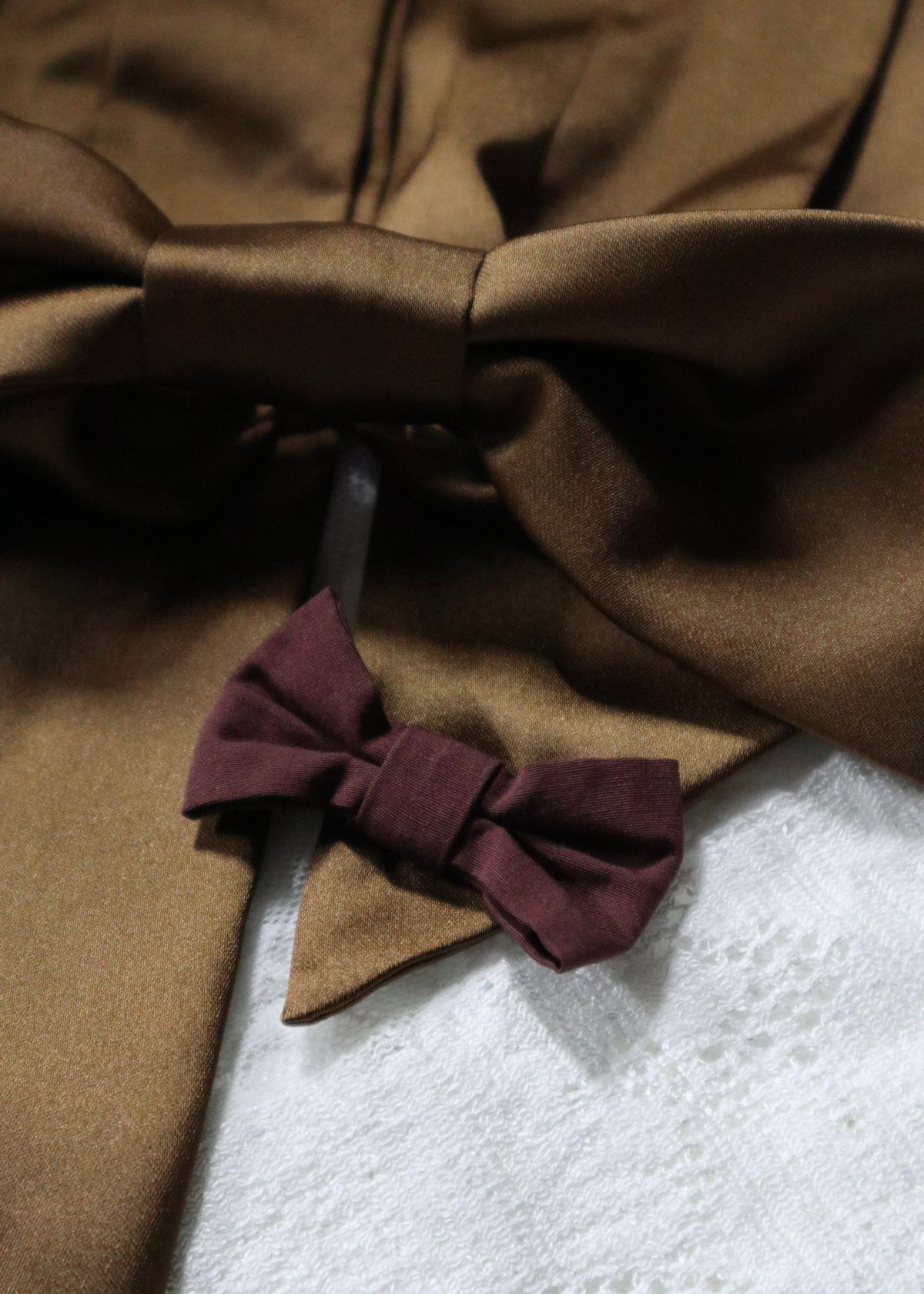 UPCYCLE RIBBON BARRETTE LONG | BRN