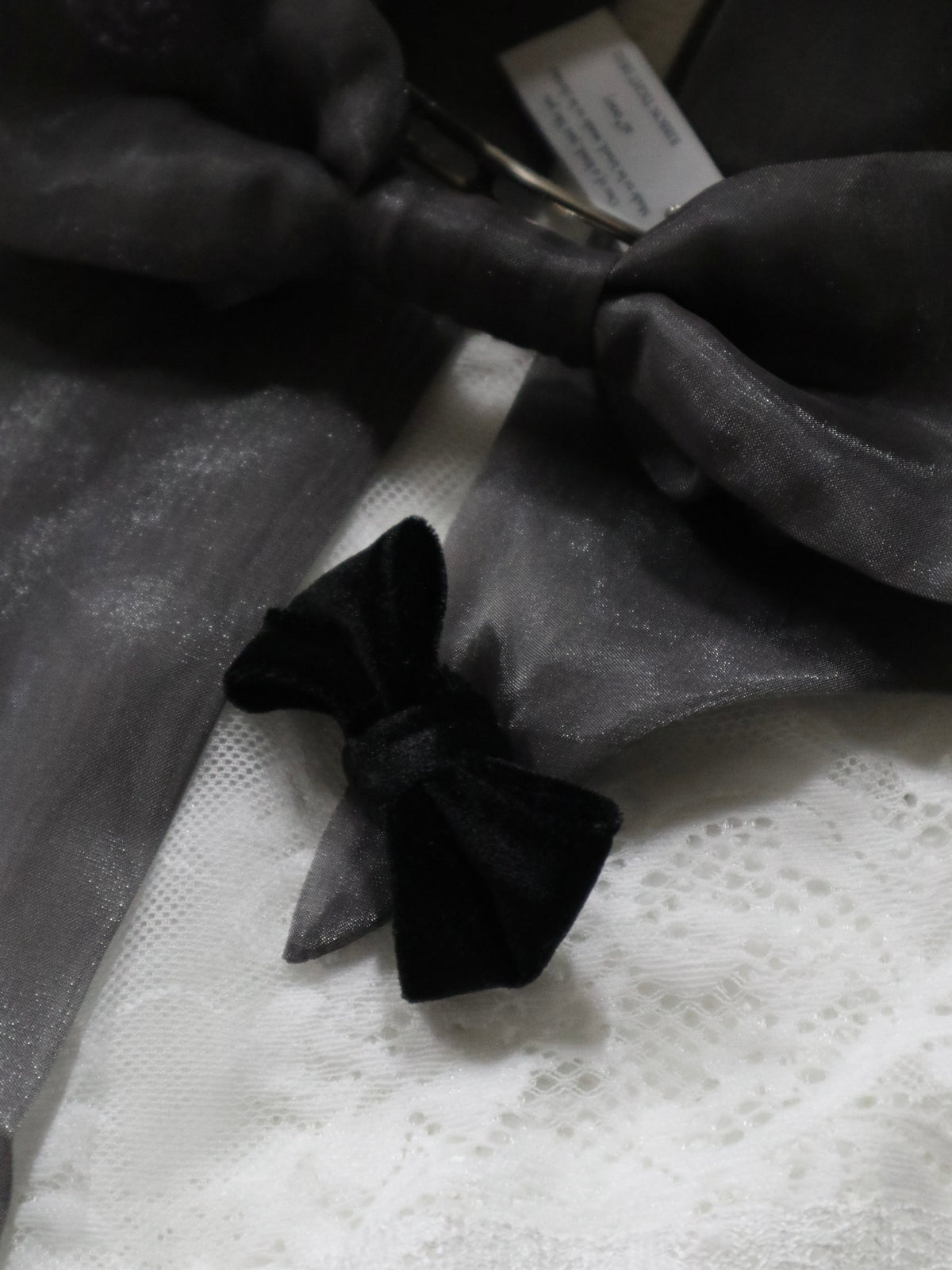 UPCYCLE RIBBON BARRETTE LONG | GRY
