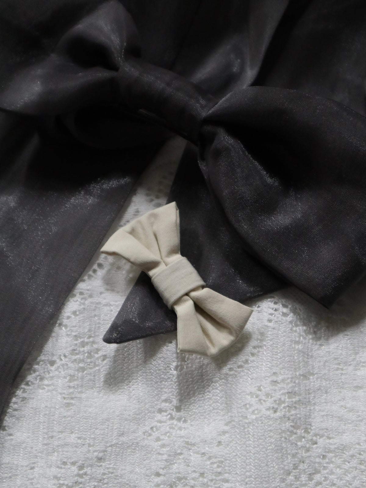 UPCYCLE RIBBON BARRETTE LONG | GRY