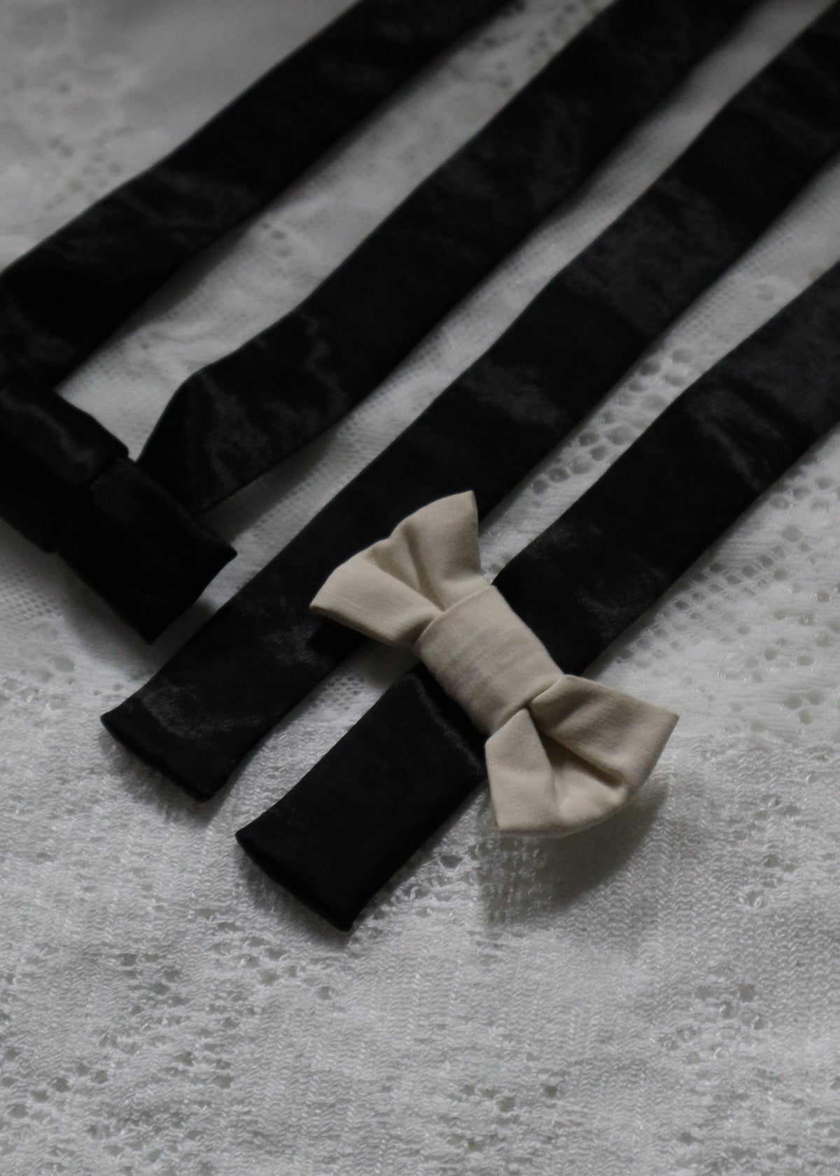 2 piece RIBBON BARRETTE | BK