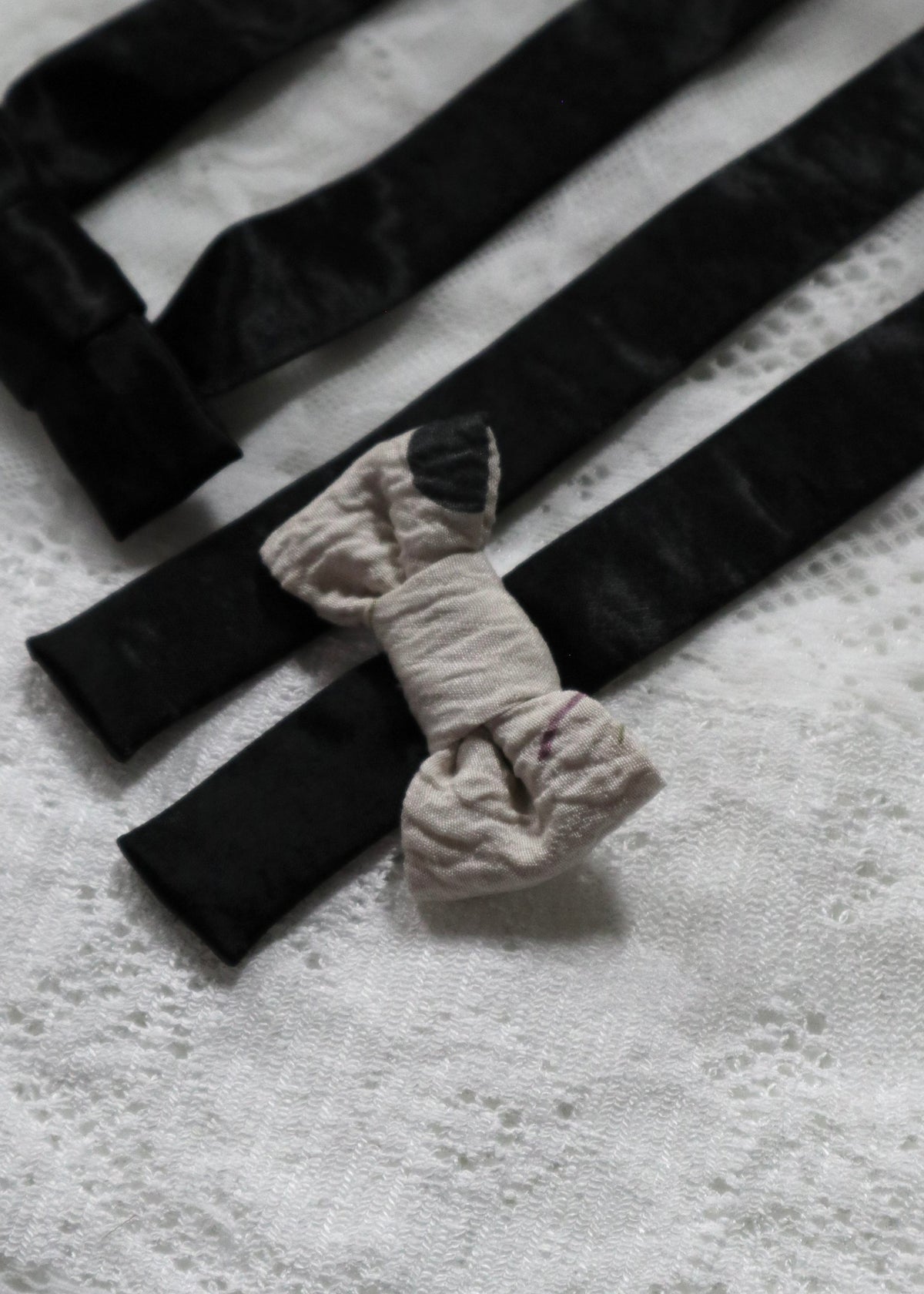 2 piece RIBBON BARRETTE | BK