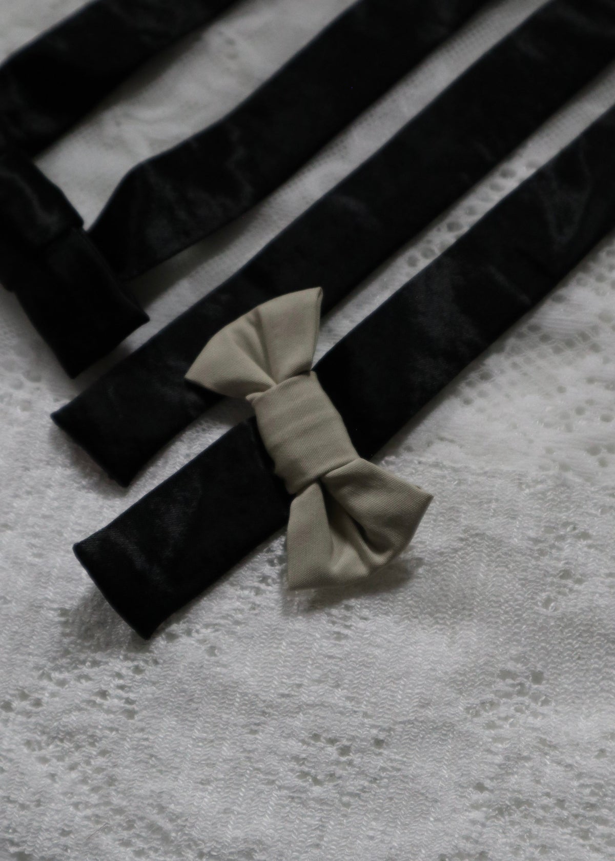 2 piece RIBBON BARRETTE | BK