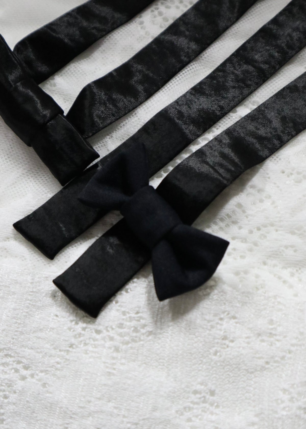 2 piece RIBBON BARRETTE | BK