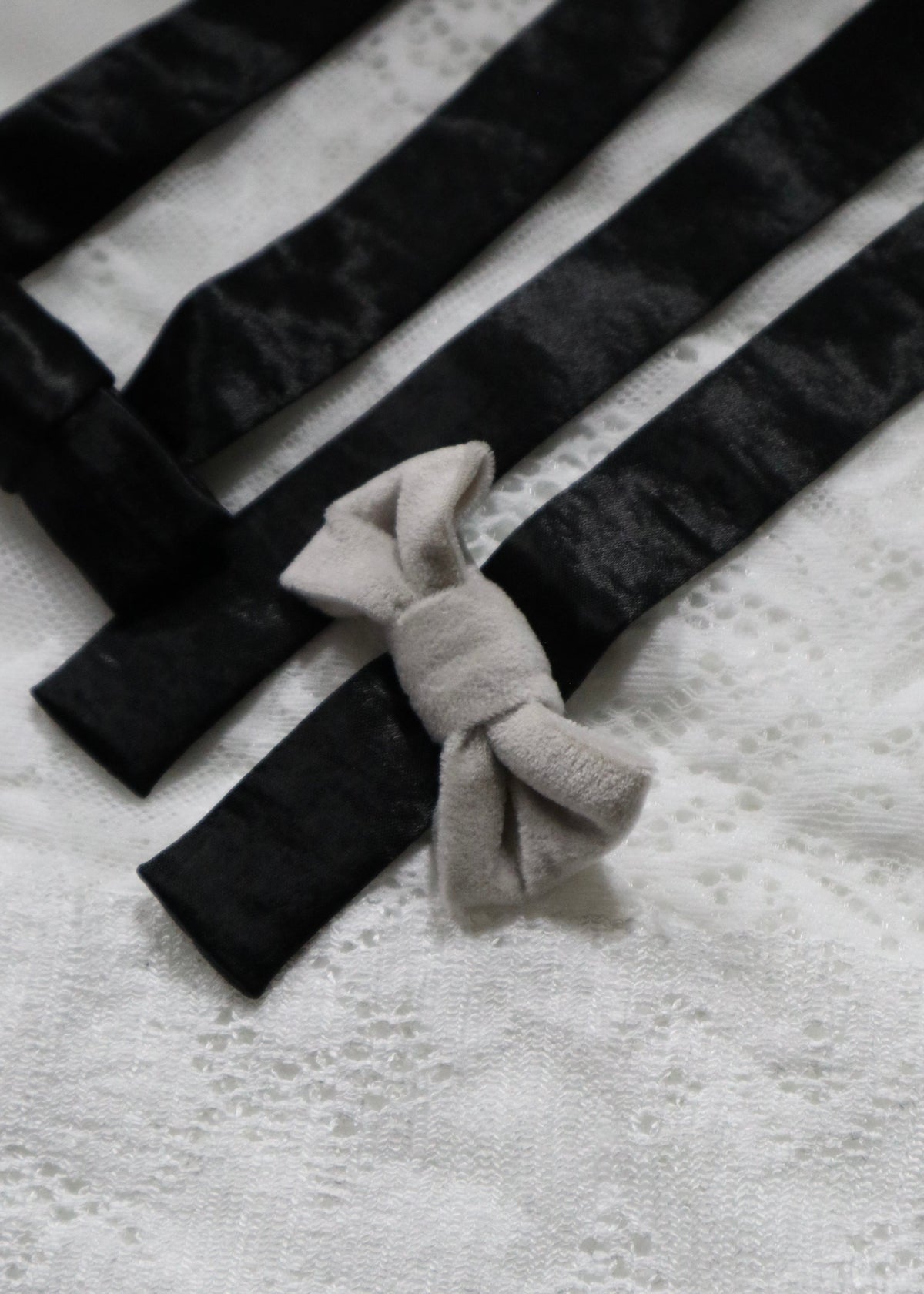 2 piece RIBBON BARRETTE | BK