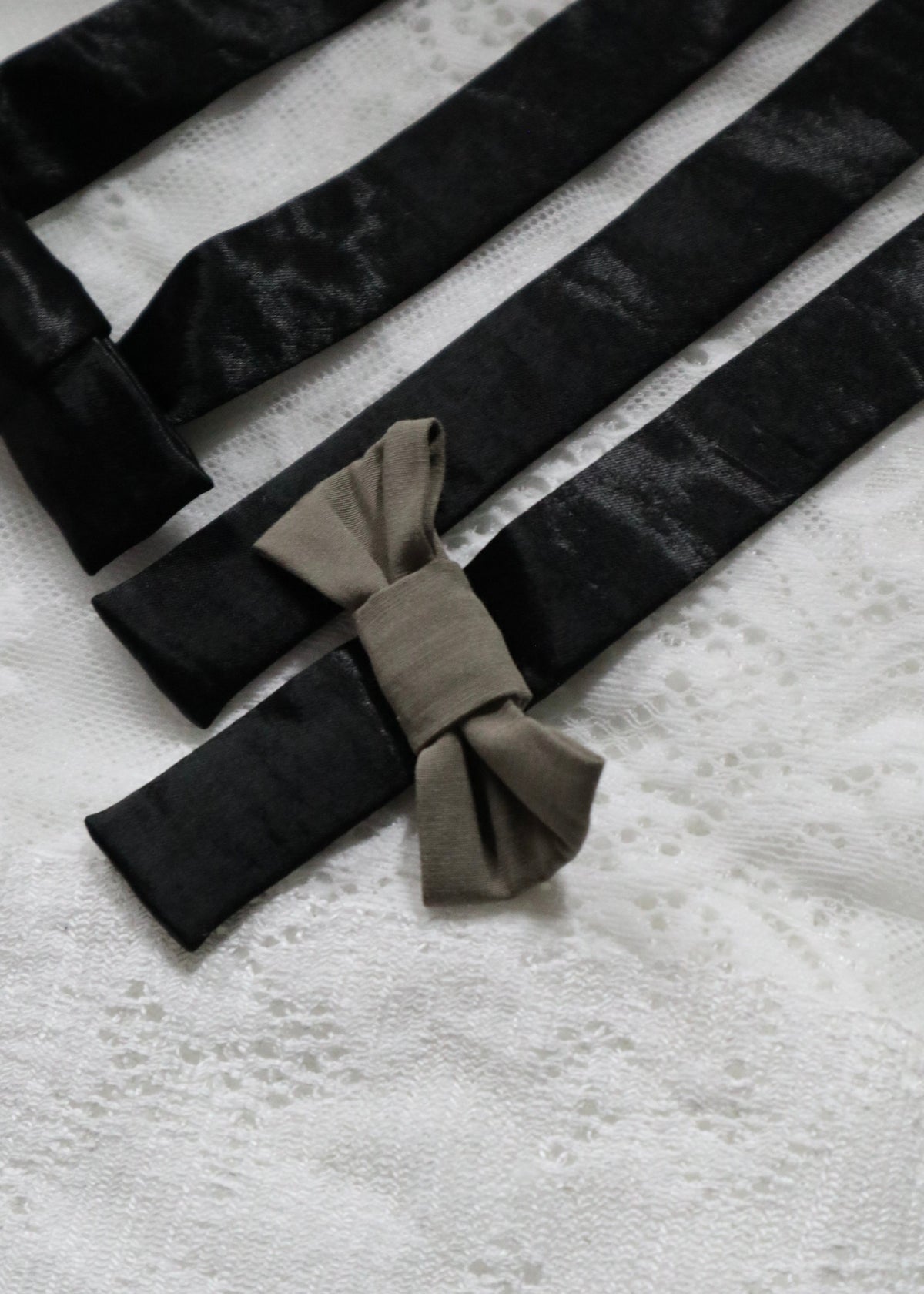 2 piece RIBBON BARRETTE | BK