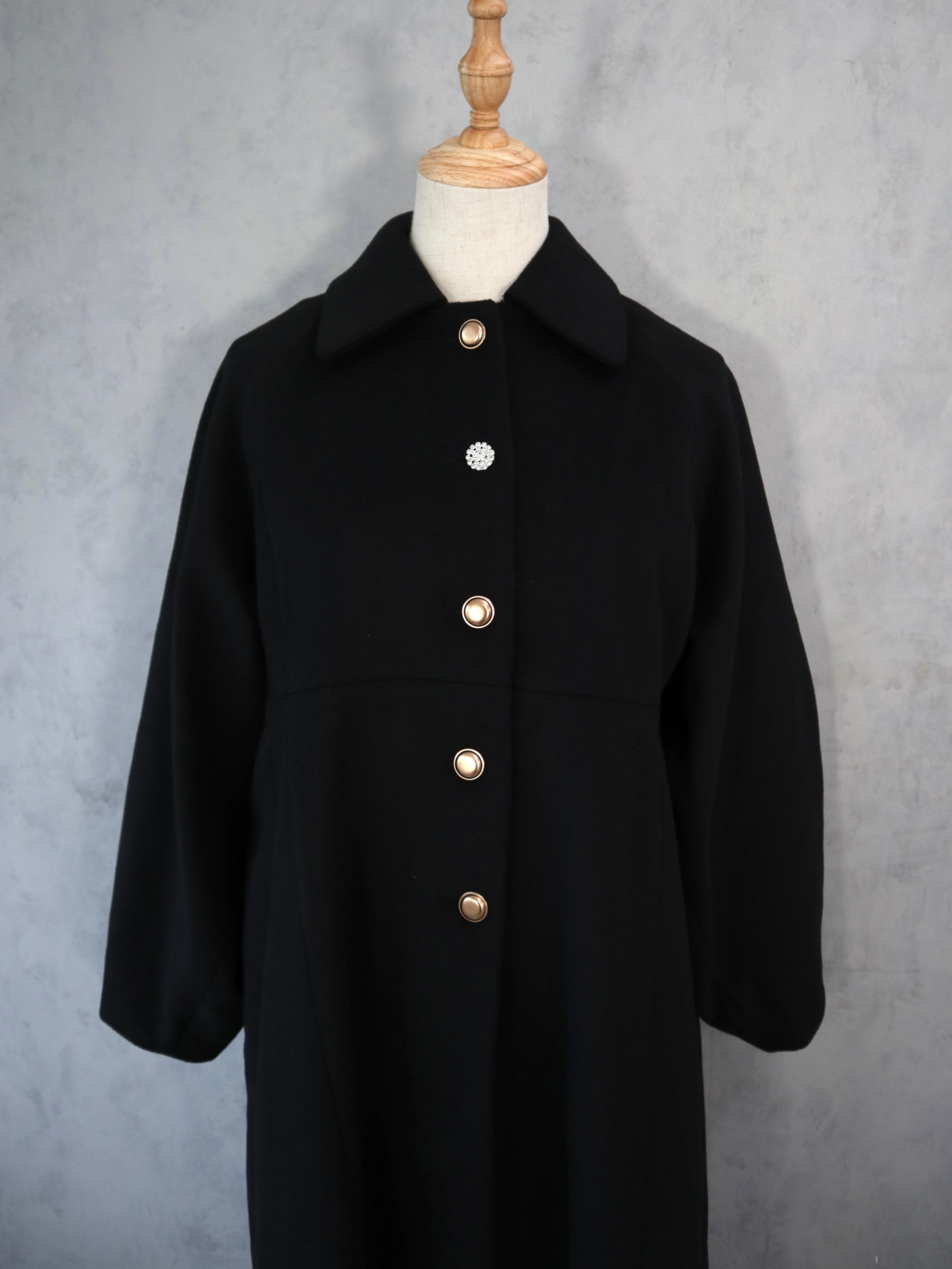 bijou button long coat