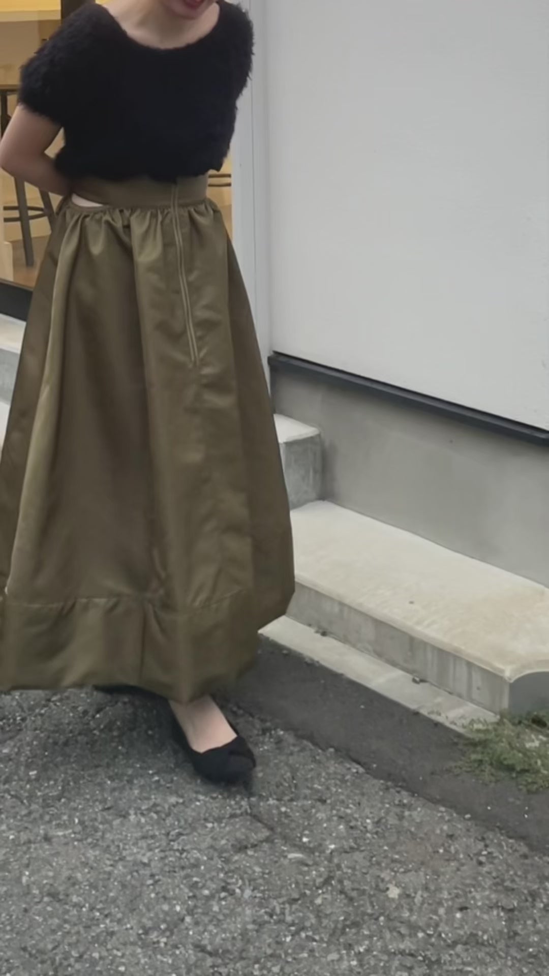 Made in Japan】lace docking MA-1 skirt